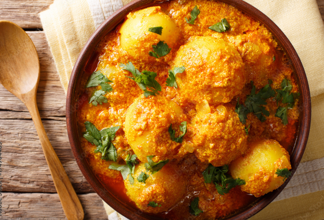 kashmiri dum aloo spicy potato with sauce