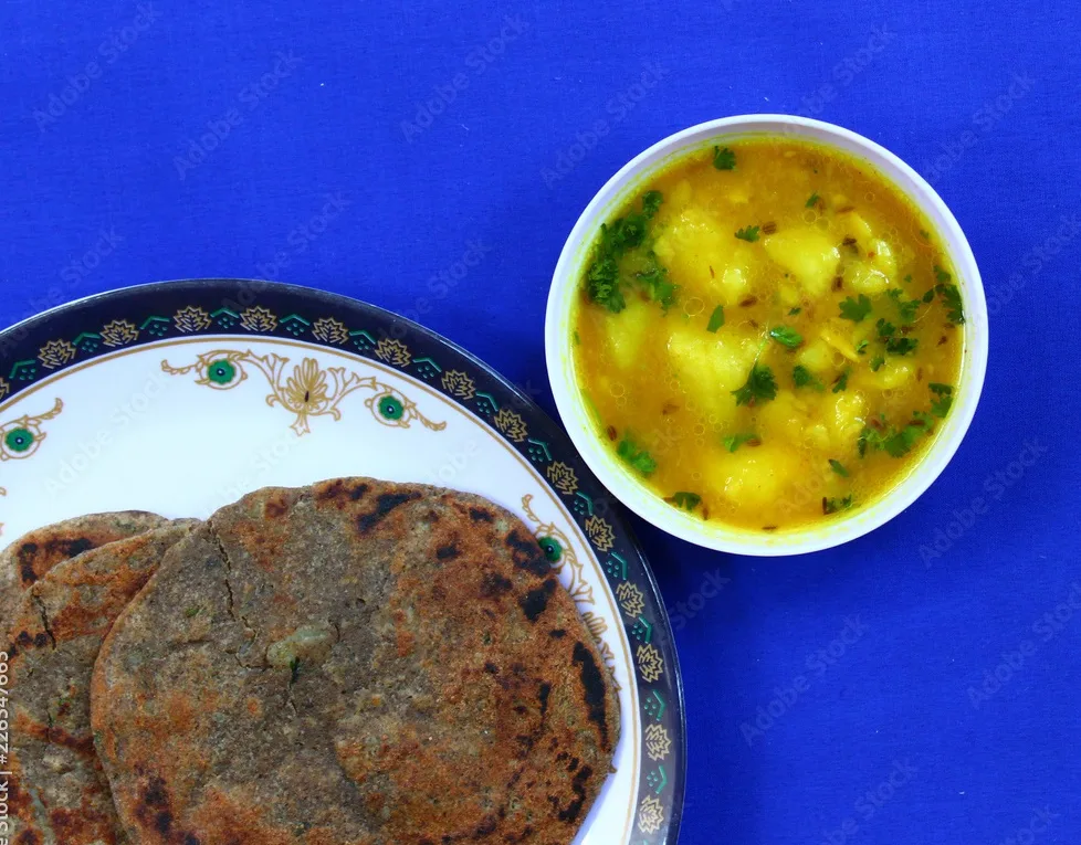 navratri vrat food kuttu ki roti and aloo ki sabzi