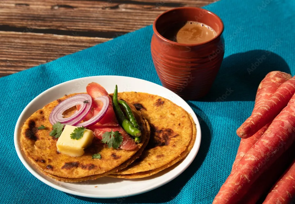 punjabi dish gajar ka paratha