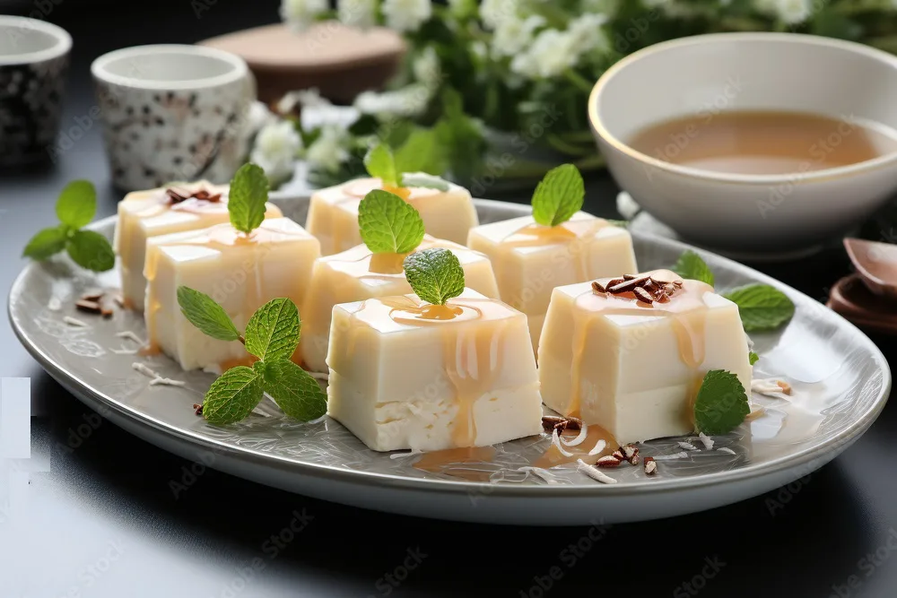 thai coconut pudding dessert