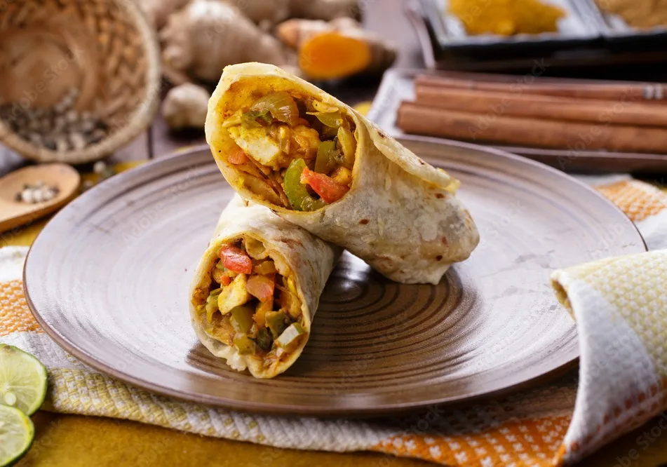 indian wrap paneer tikka