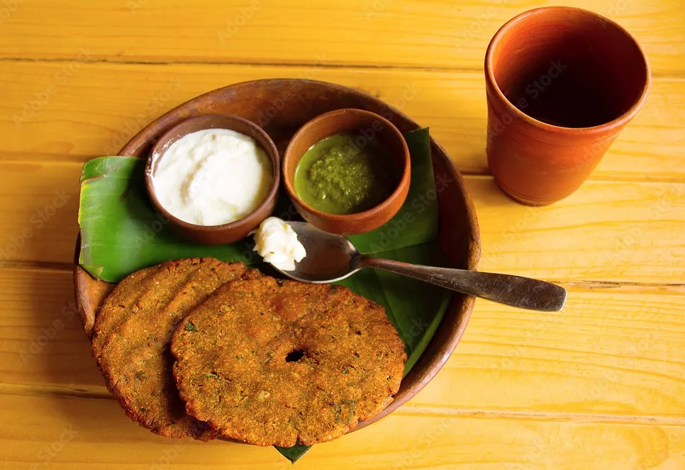 thalipith popular maharashtrian savory pancakes with curd and pudina chutney