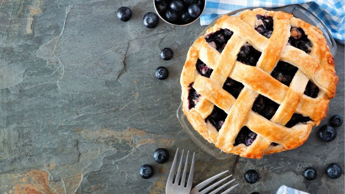 Eggless Blueberry Pie with a Twist