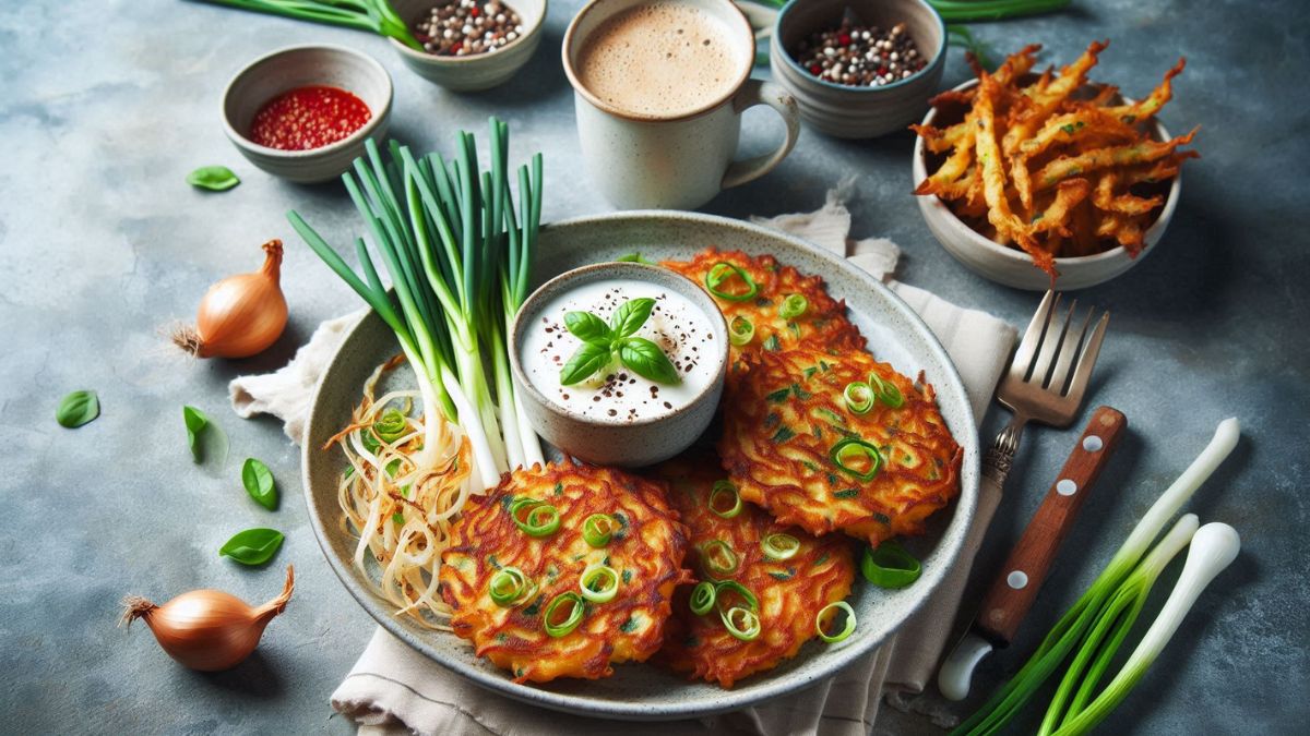 eggless spring onion fritters