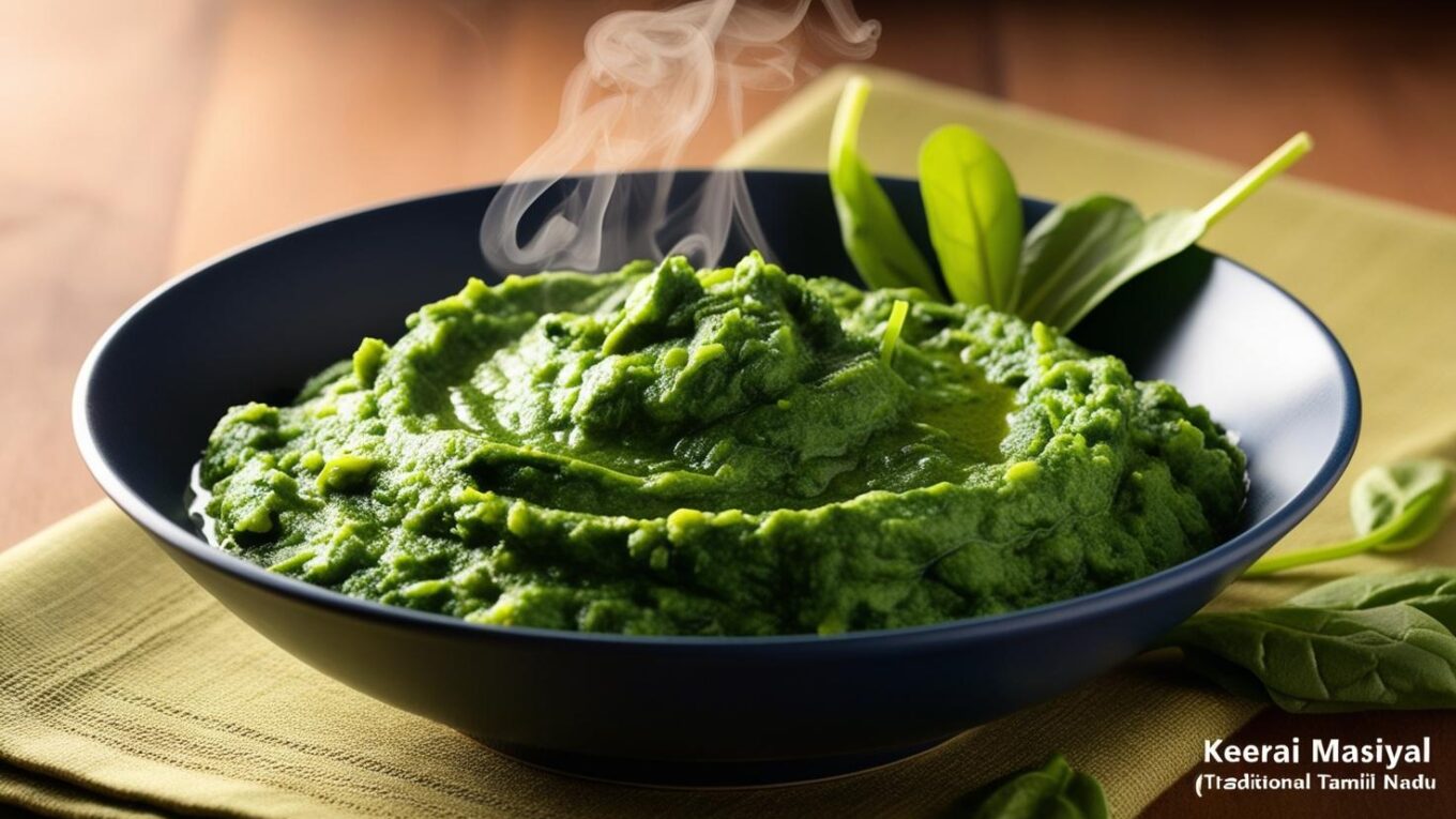 Keerai Masiyal, a traditional Tamil Nadu dish, is a simple yet flavourful spinach mash that showcases the richness of South Indian cuisine.