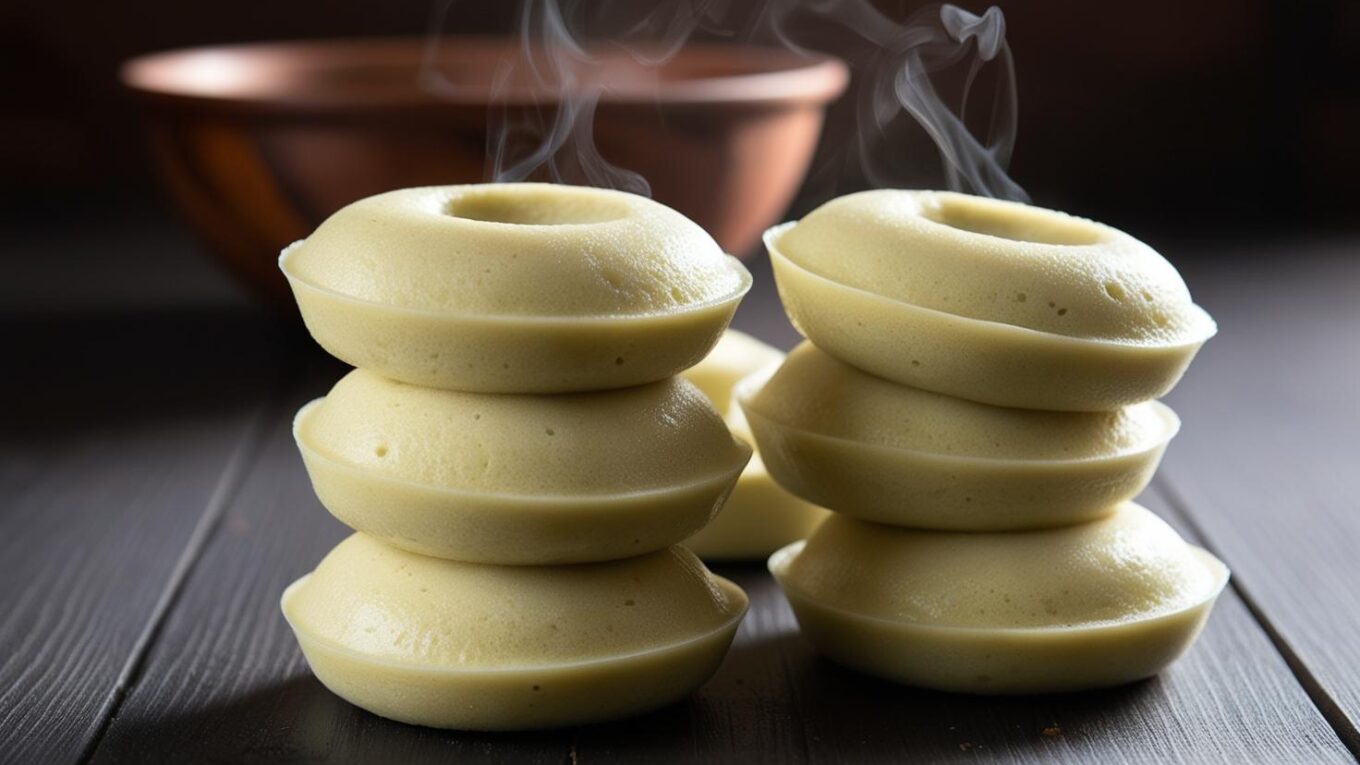 Moong Dal Idli is a popular South Indian breakfast dish that combines the health benefits of moong dal (green gram) with the traditional idli batter.