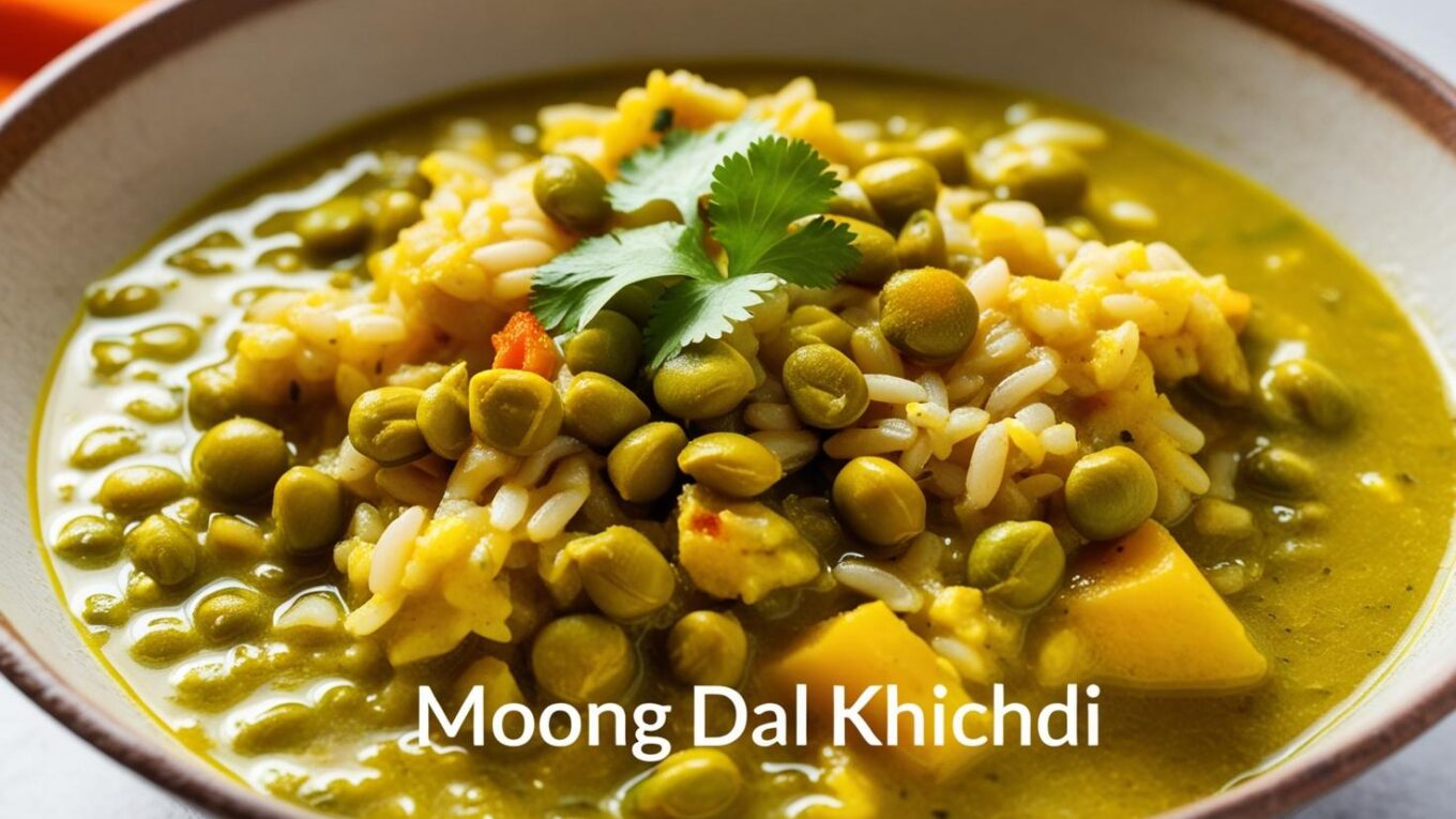 Moong Dal Khichdi is a comforting and nutritious Indian dish