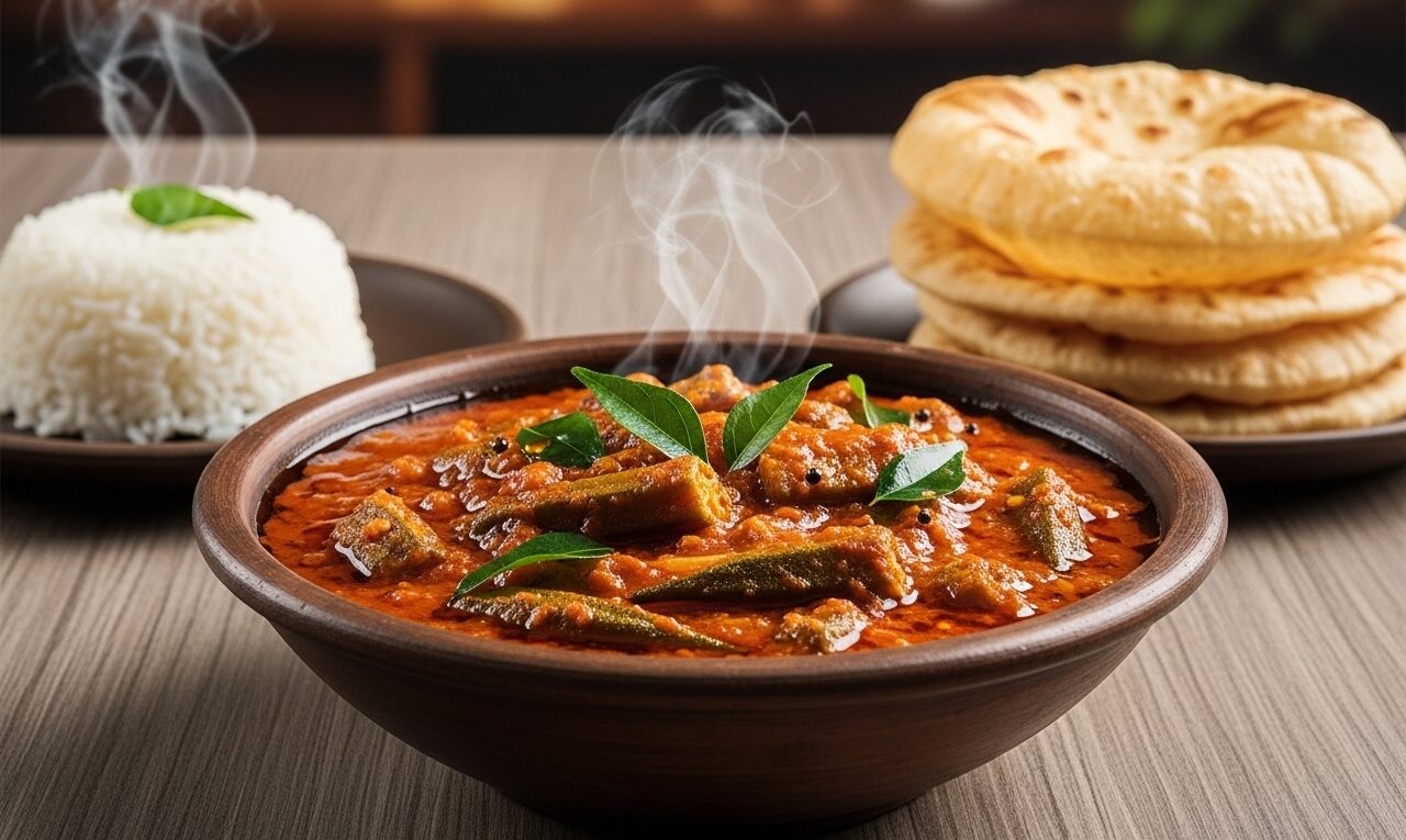 Bendakaya Pulusu, also known as Okra Stew