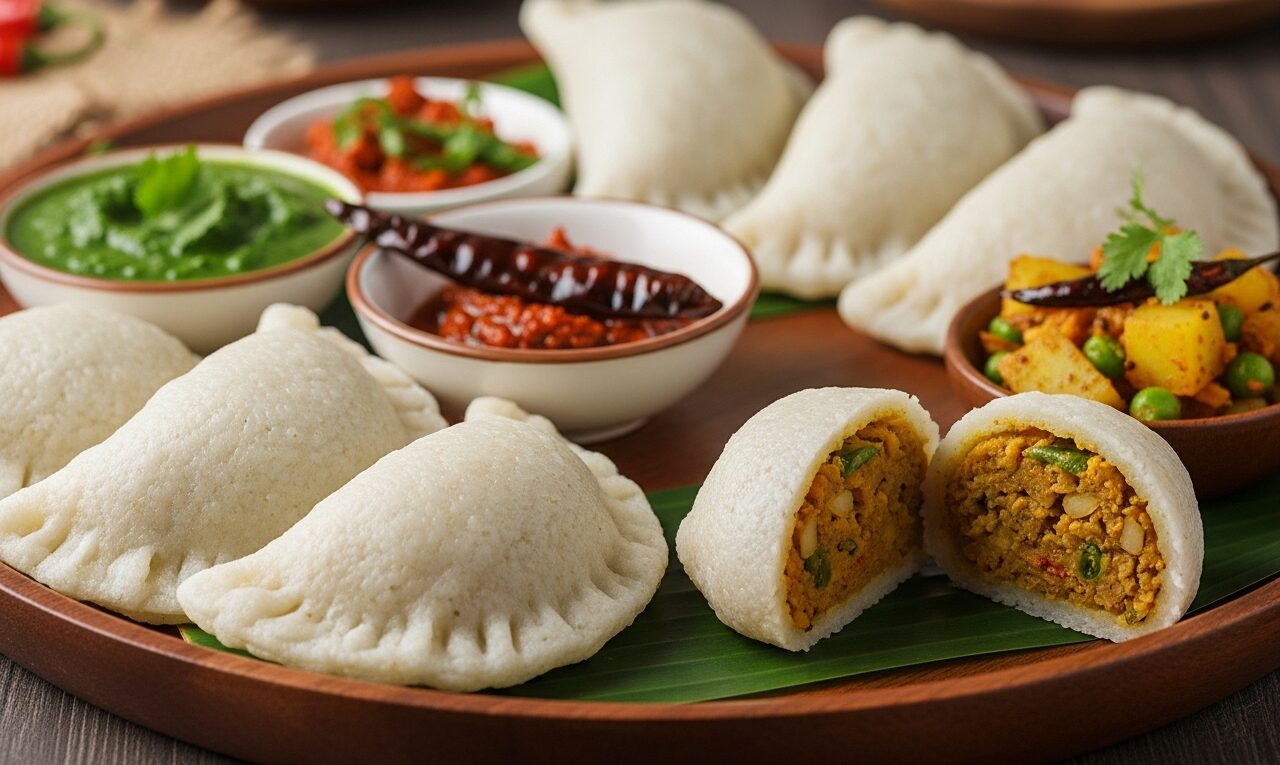 Bihar and Jharkhand Dal Pitha Recipe Steamed Savory Rice Dumplings with Chana Dal Filling