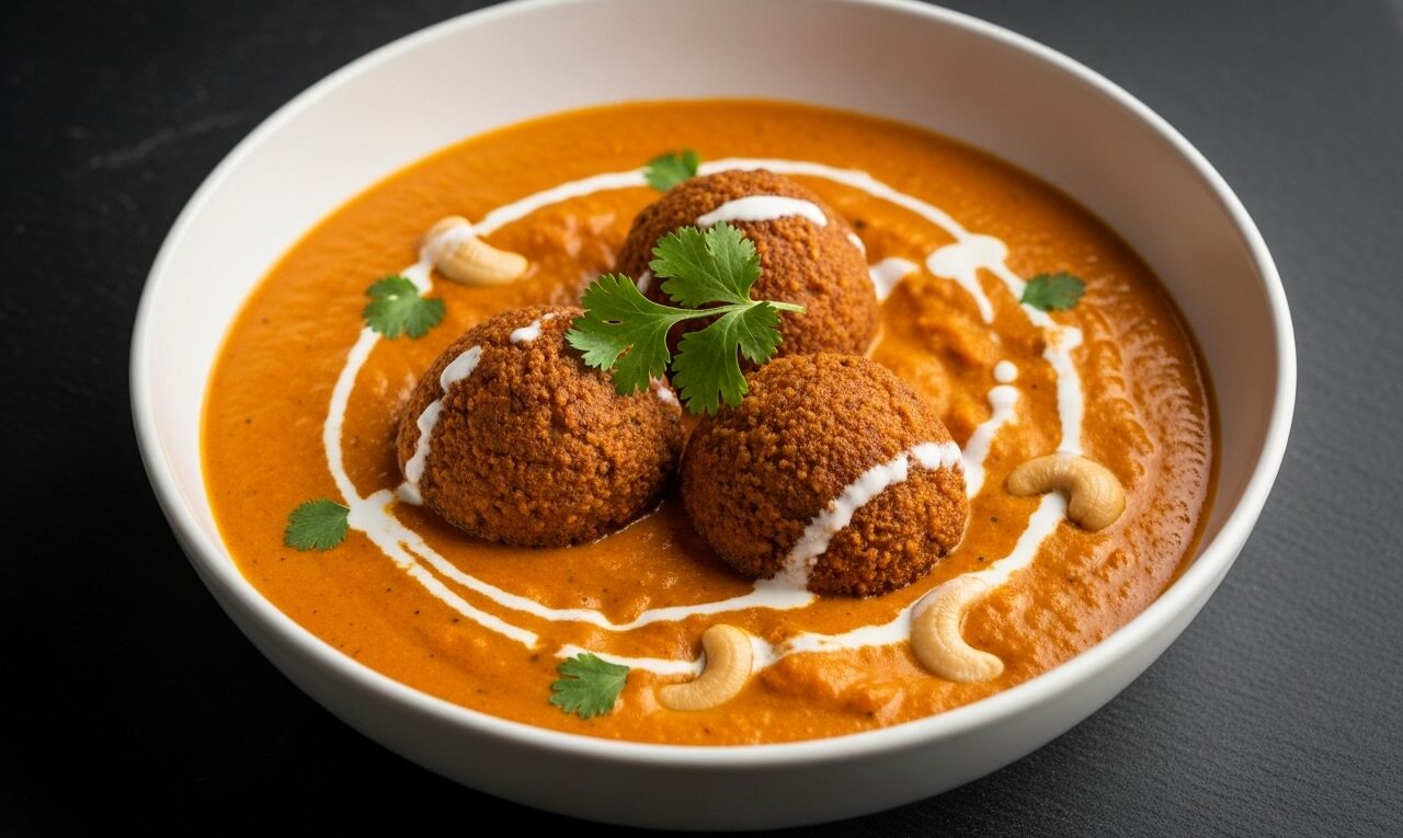 Vegan Malai Kofta (Indian Dumplings in Tomato Onion Curry Sauce)