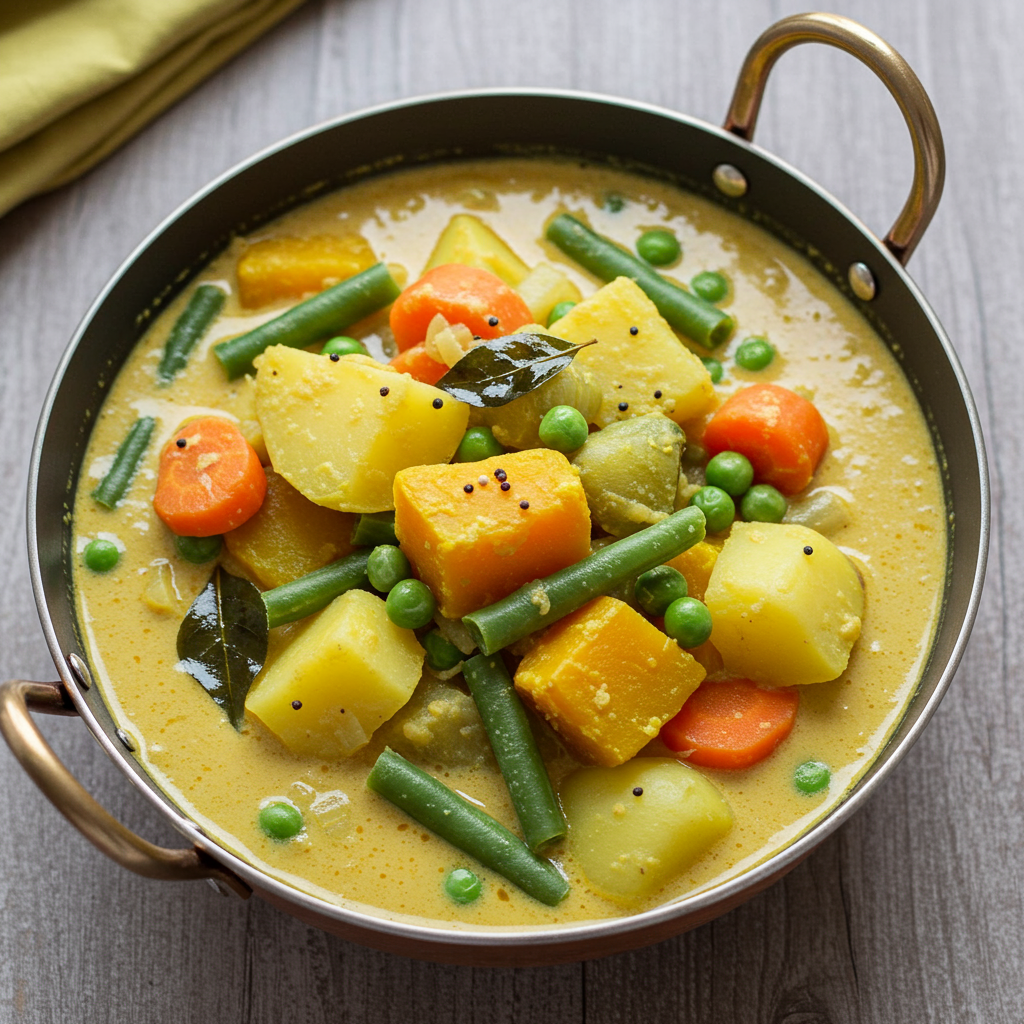 Valval karwar-style-valval-recipe-mixed-vegetables-in-coconut-milk - Aromas of ...
